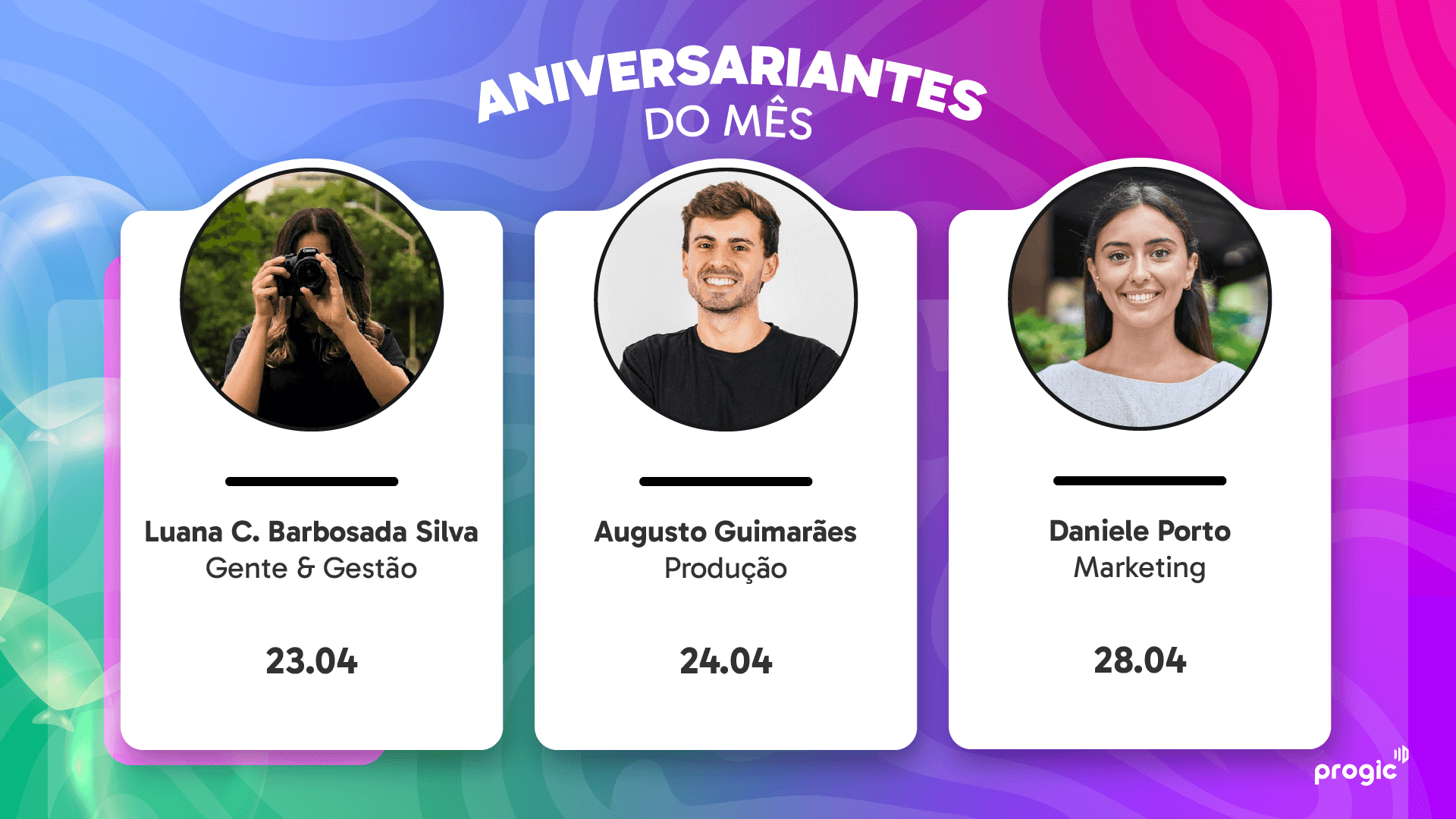 Aniversariantes do Mês - Endomarketing