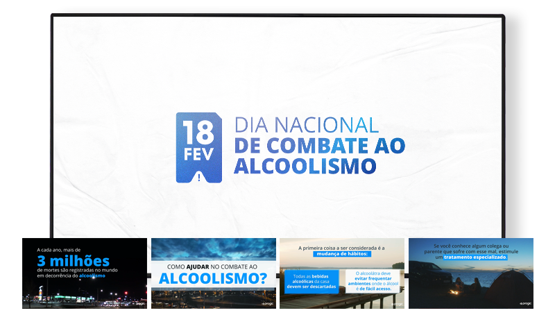 Dia Nacional do Combate ao Alcoolismo - Kit de Materiais de Endomarketing