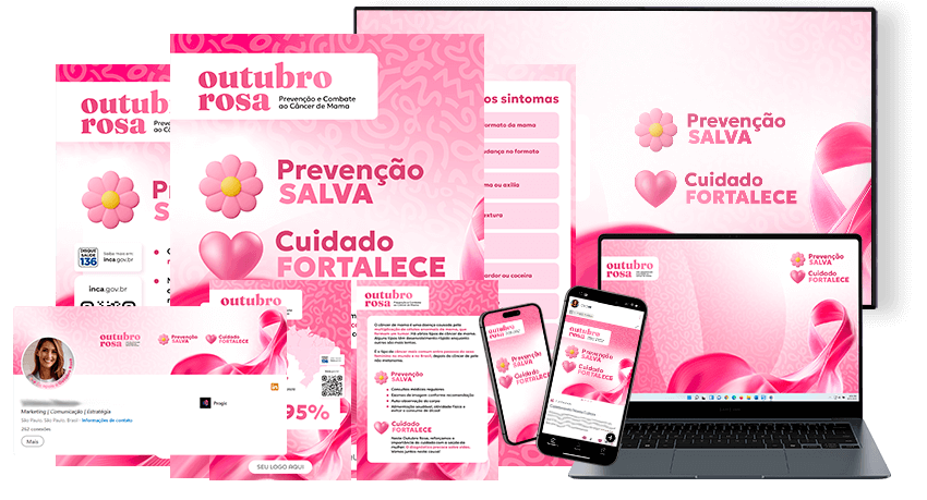 Kit de Materiais Outubro Rosa
