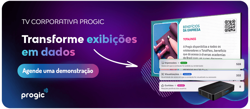 Métricas TV Corporativa Progic
